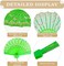 10 Pack Green Folding Hand Fans – Elegant Spanish-Style Handheld Fans with Silk Fabric and Plastic Staves, Perfect Bulk Favors for Weddings, Tea Parties, Dance Performances, and Festivals